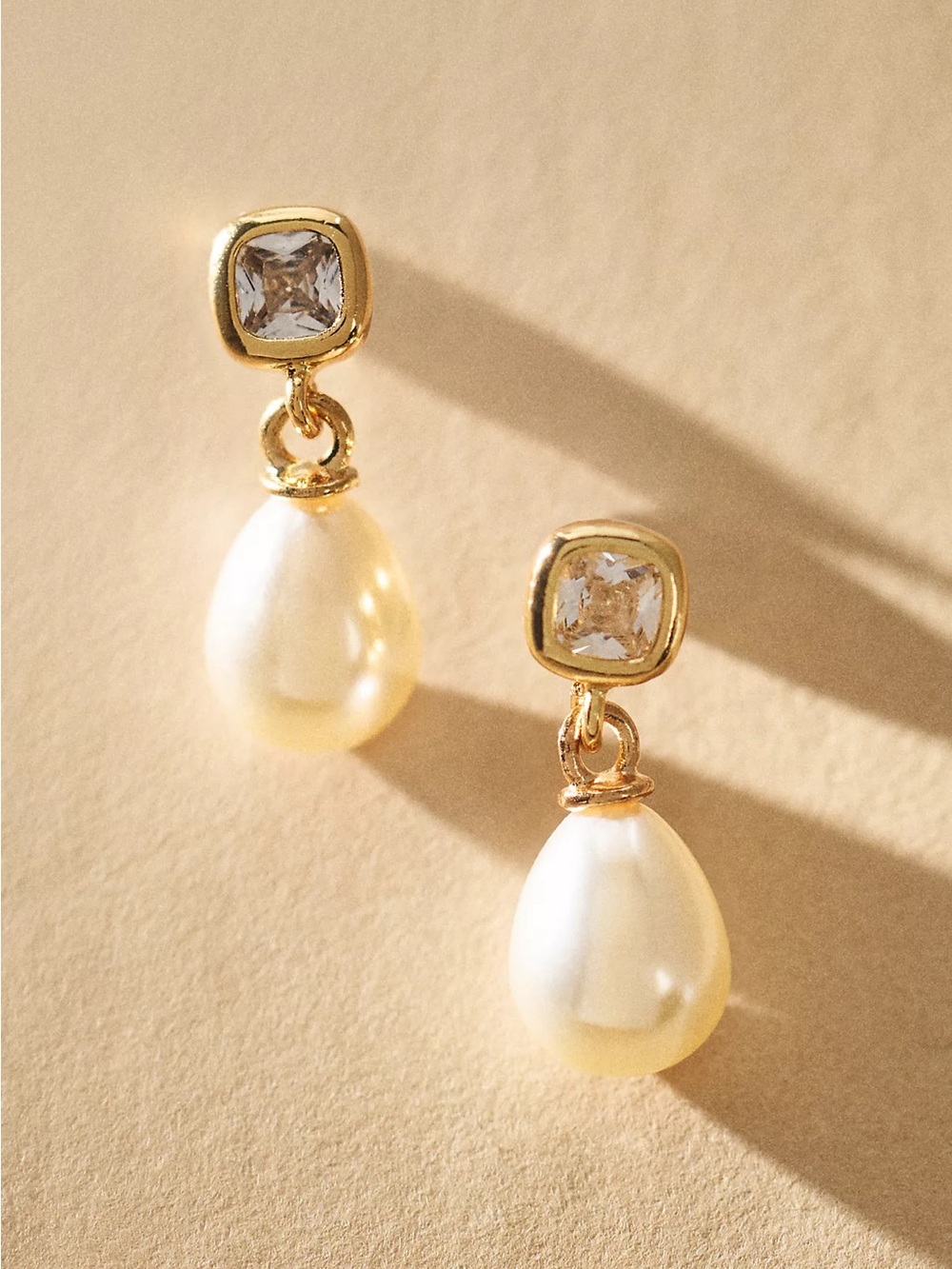 Studio Bride x Anthropologie Micro Bezel Pearl Drop Earrings